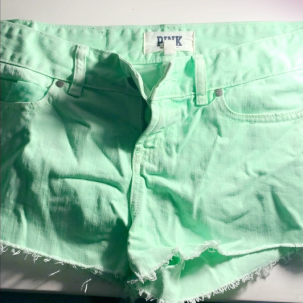 Pink lime green shorts